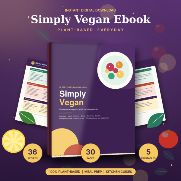 Simply Vegan – Plant-Based Recipe Ebook PDF